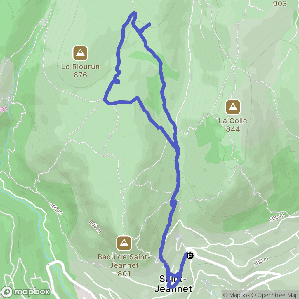 Saint-Jeannet : carte du parcours de randonnée - France
