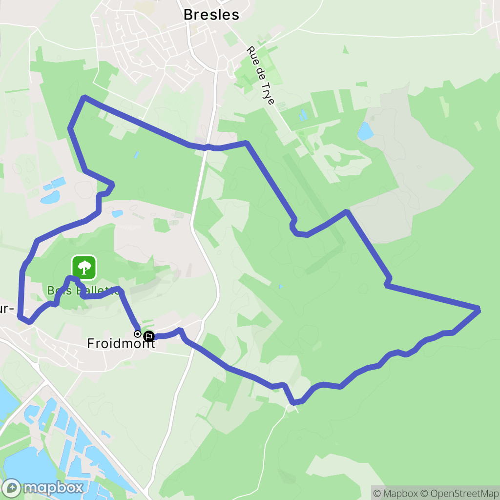 Bailleul-sur-Thérain : carte du parcours de randonnée - France