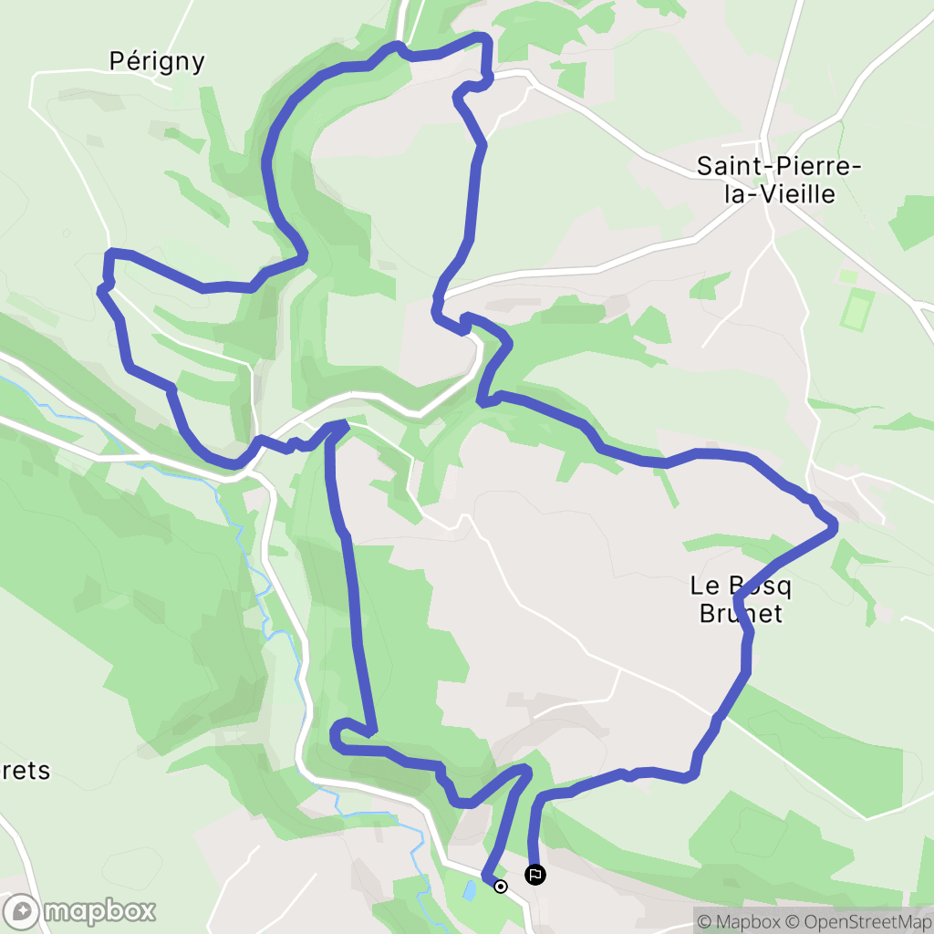 Pontécoulant : carte du parcours de randonnée - France