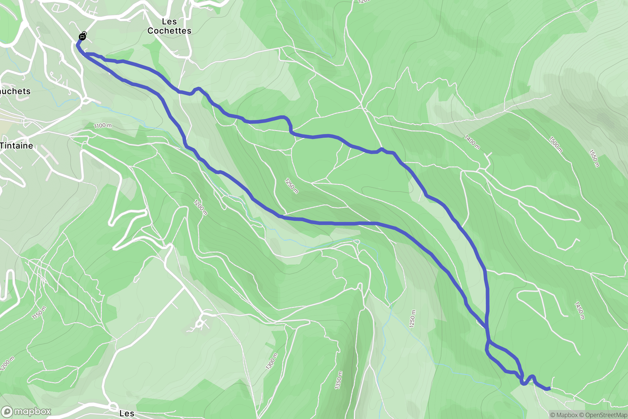 Villard de Lans : carte du parcours de randonnée - France
