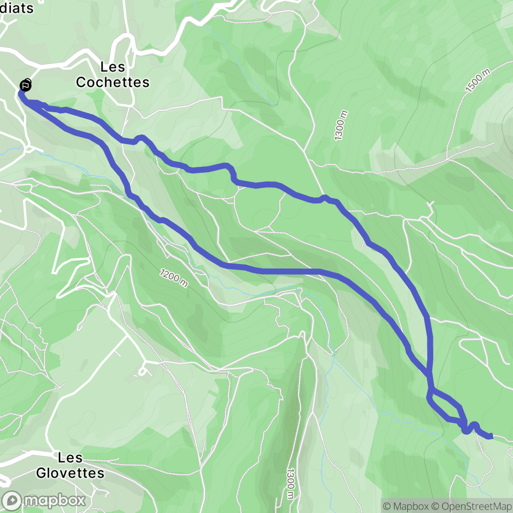 Villard de Lans : carte du parcours de randonnée - France