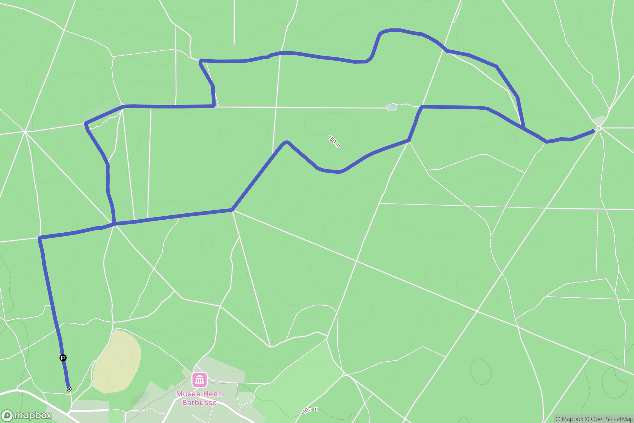 Aumont-en-Halatte : carte du parcours de randonnée - France