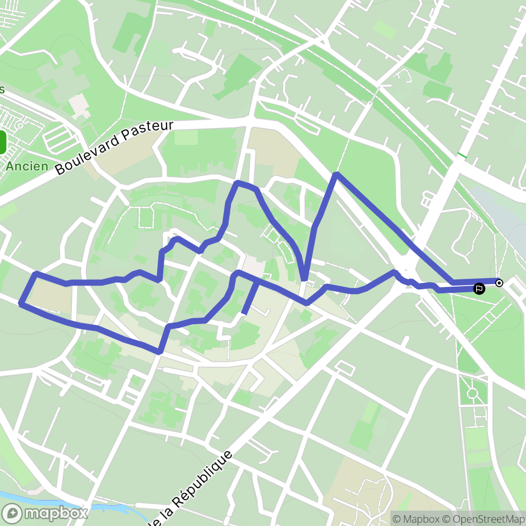 Senlis : carte du parcours de randonnée - France