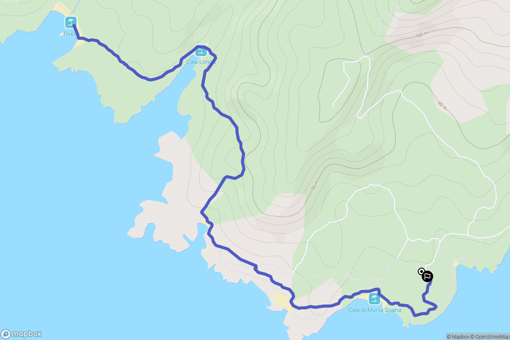 Sartène : carte du parcours de randonnée - France