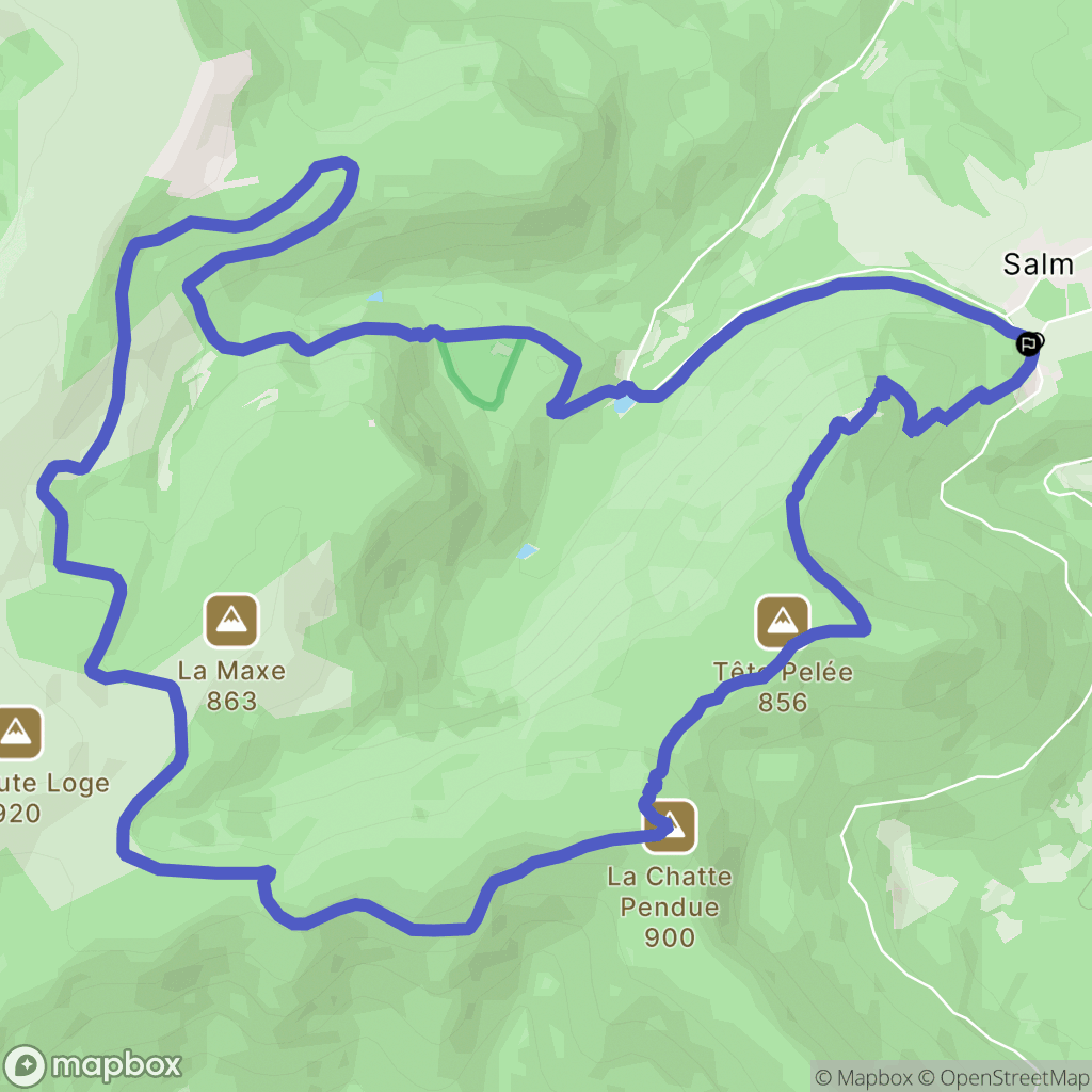 La Broque : carte du parcours de randonnée - France