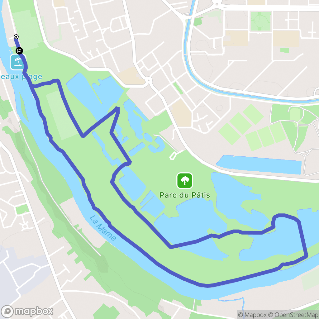 Meaux : carte du parcours de randonnée - France