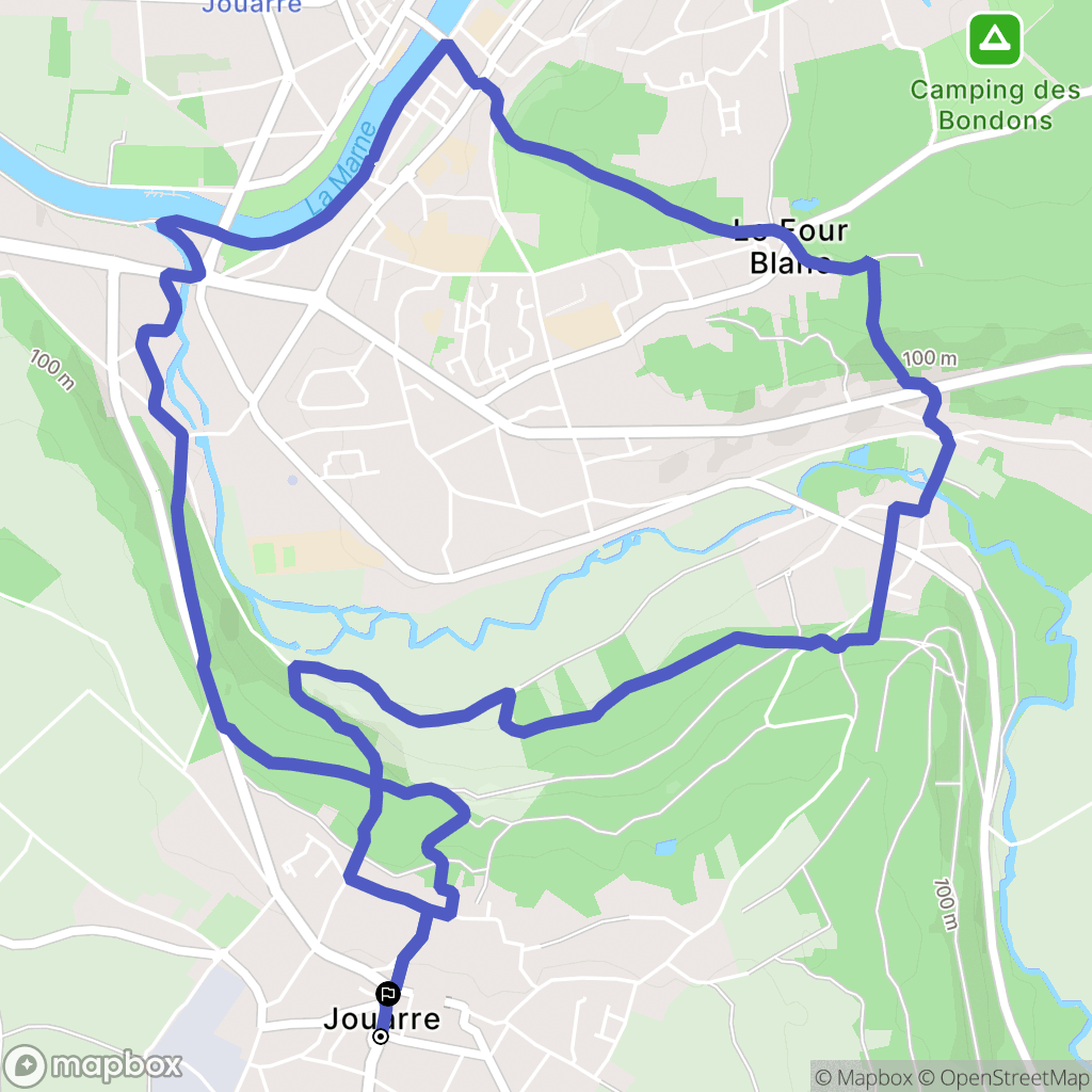 Jouarre : carte du parcours de randonnée - France