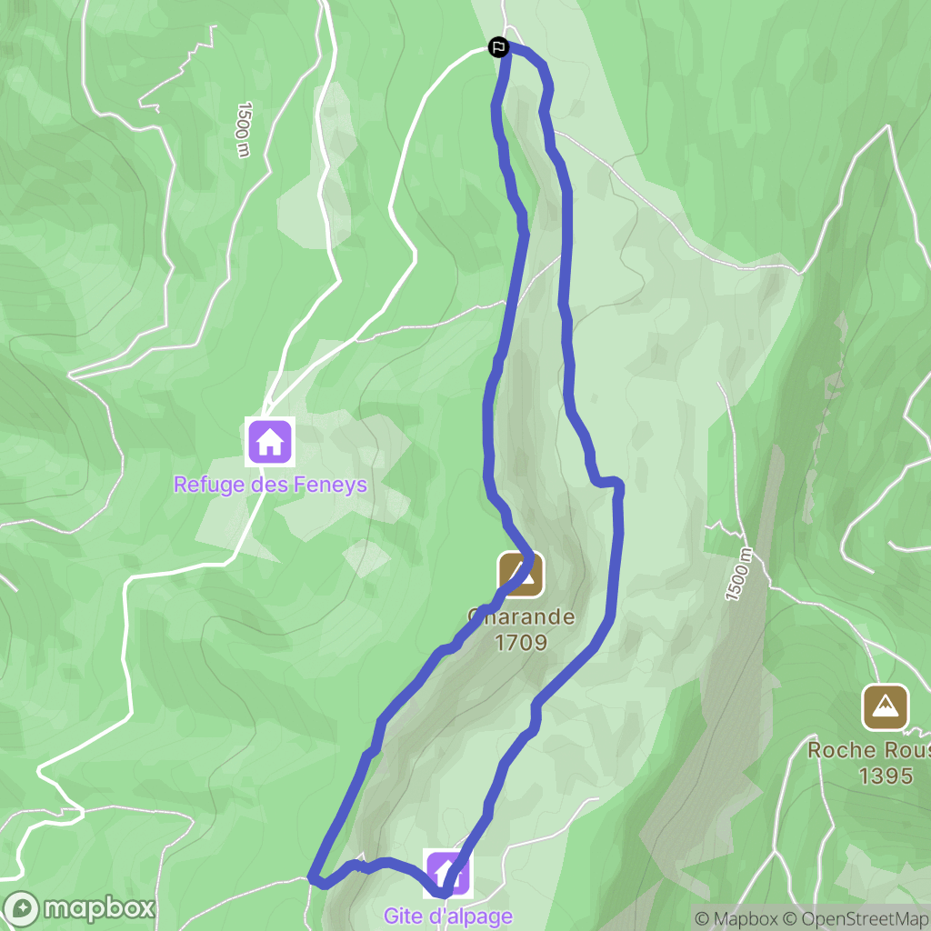 Autrans : carte du parcours de randonnée - France