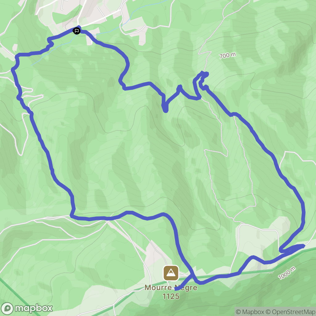 Auribeau : carte du parcours de randonnée - France