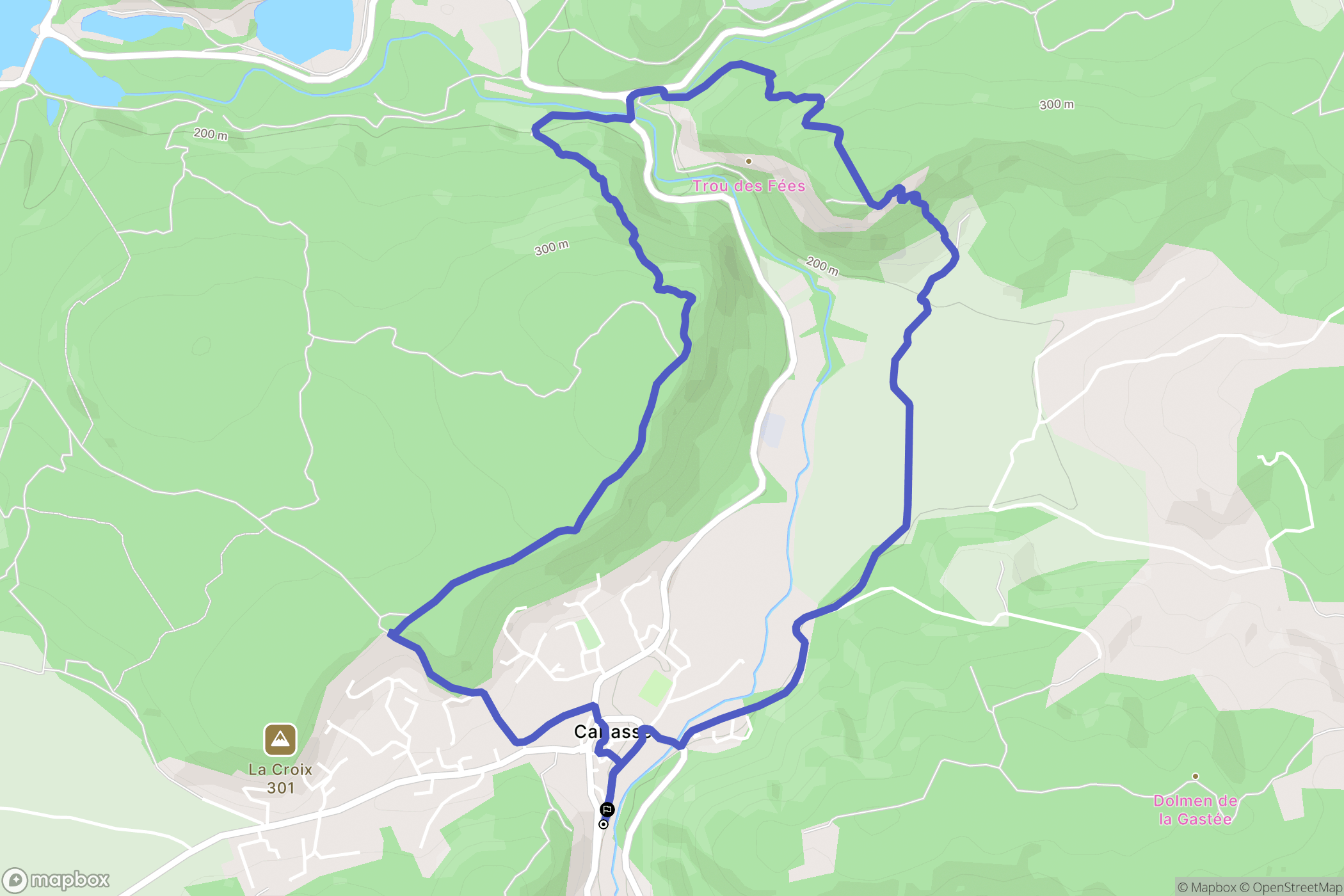 Cabasse-sur-Issole : carte du parcours de randonnée - France