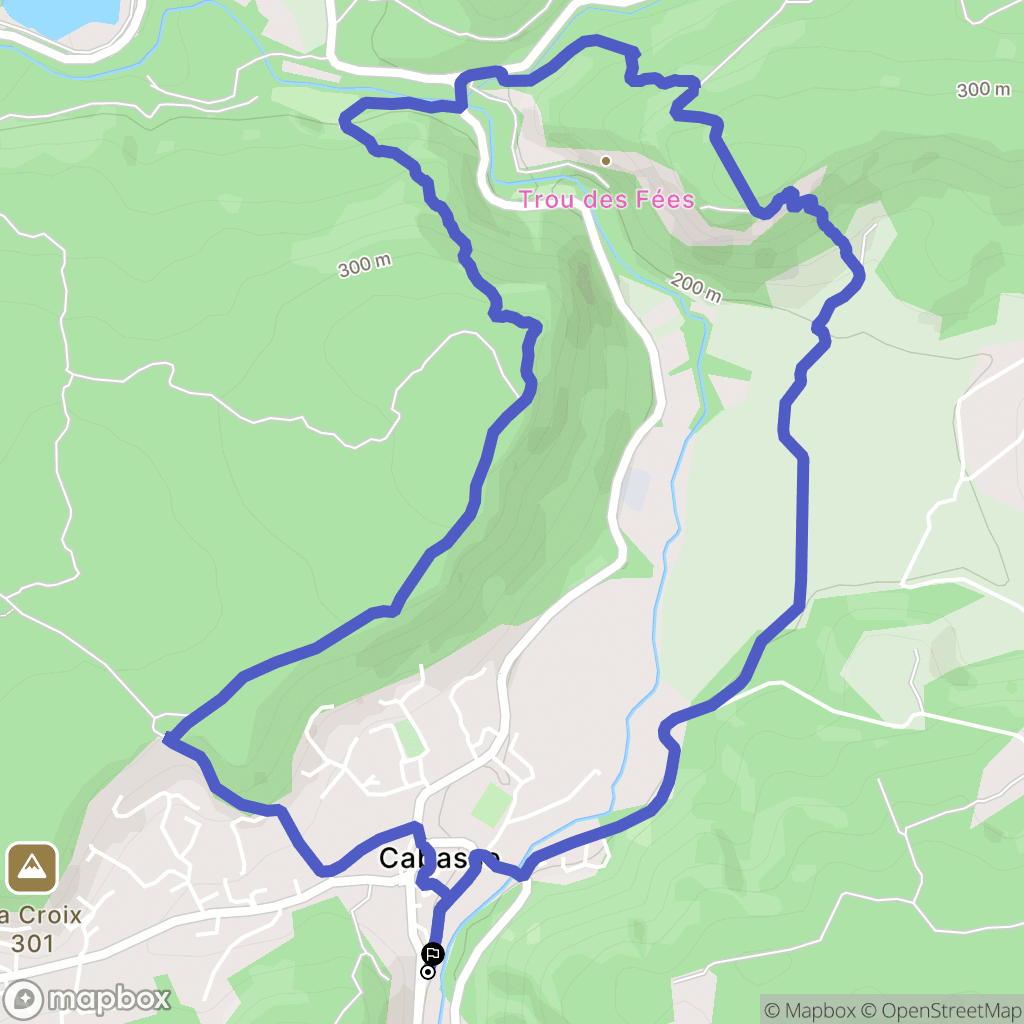 Cabasse-sur-Issole : carte du parcours de randonnée - France