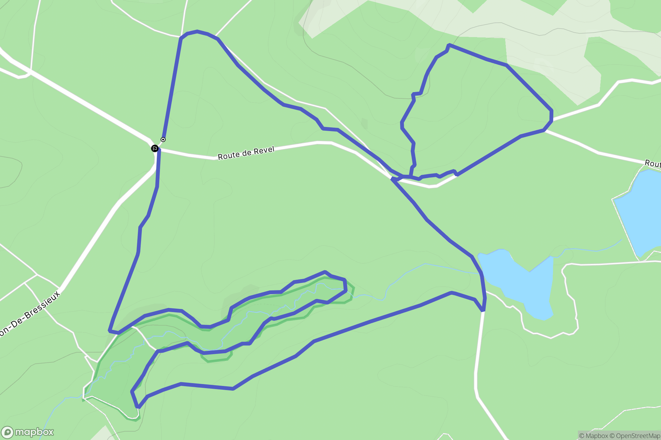 Saint-Pierre-de-Bressieux : carte du parcours de randonnée - France