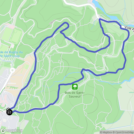 Saint-Clément de rivière : carte du parcours de randonnée - France