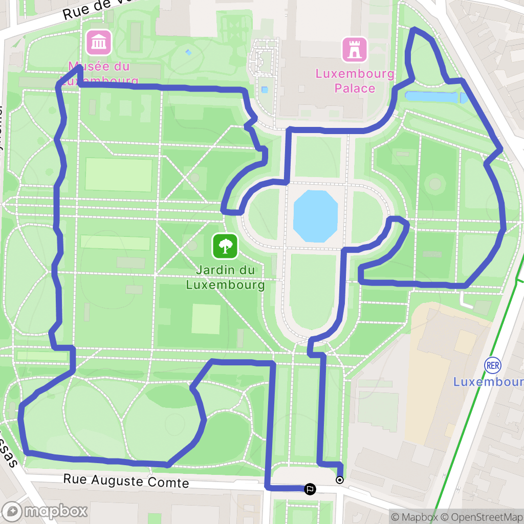 Paris : carte du parcours de randonnée - France
