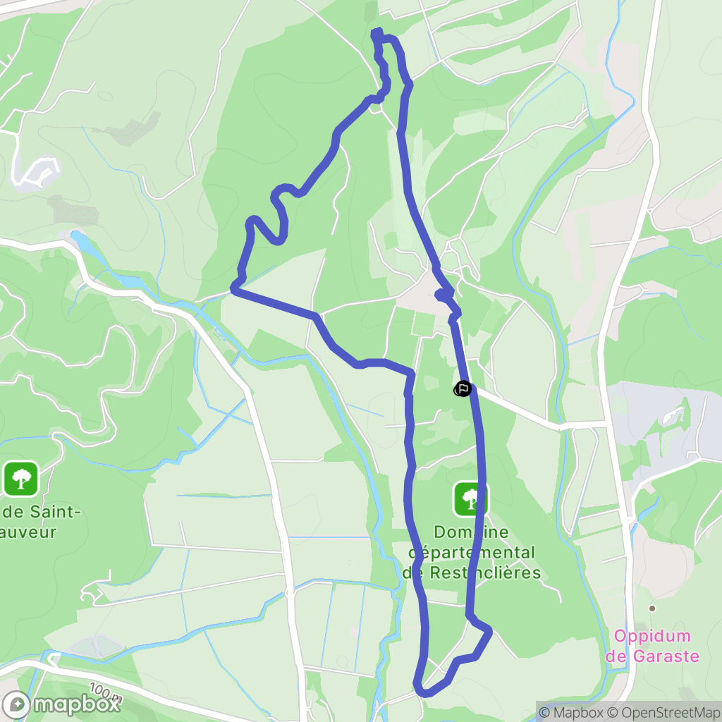 Prades-le-Lez : carte du parcours de randonnée - France