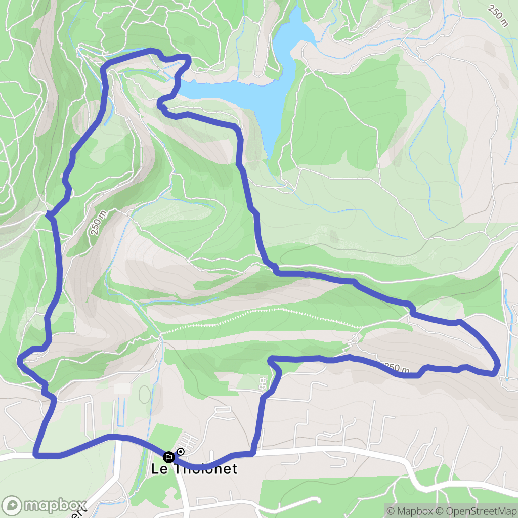 Le Tholonet : carte du parcours de randonnée - France