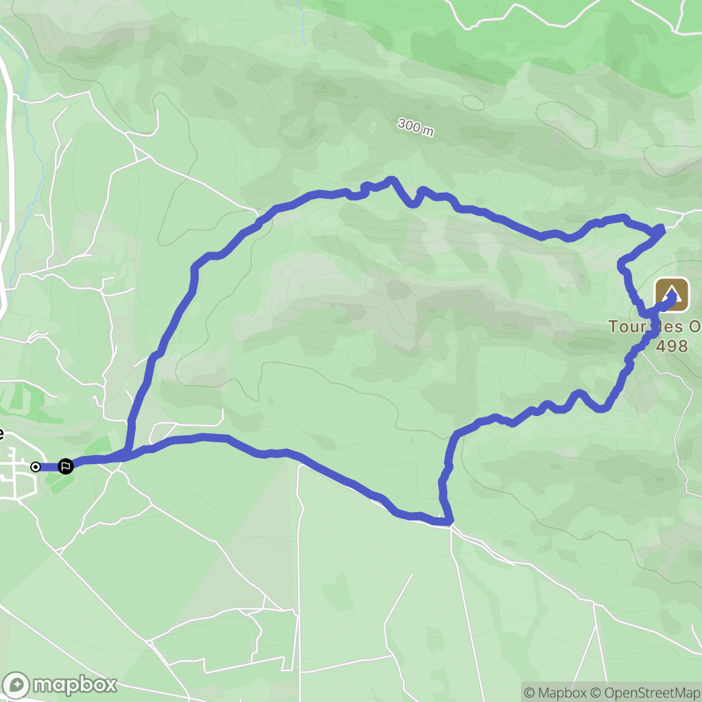 Aureille : carte du parcours de randonnée - France