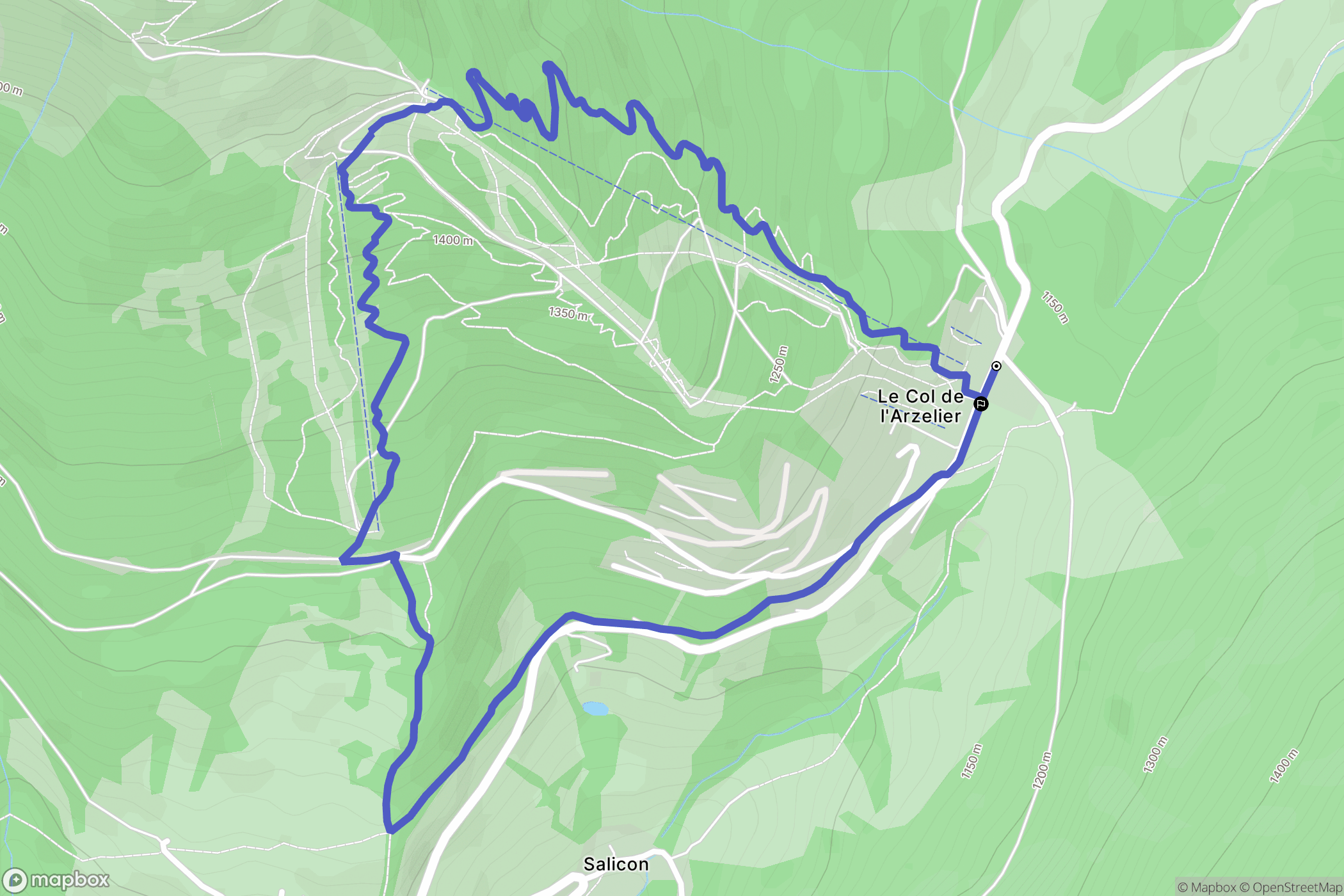 Château-Bernard : carte du parcours de randonnée - France