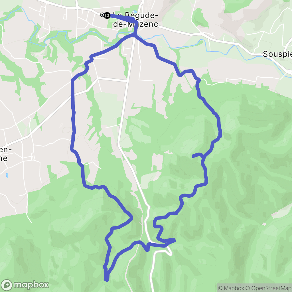 La Bégude-de-Mazenc : carte du parcours de randonnée - France