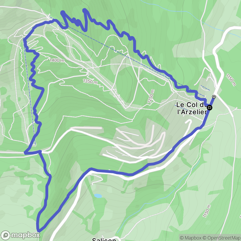 Château-Bernard : carte du parcours de randonnée - France