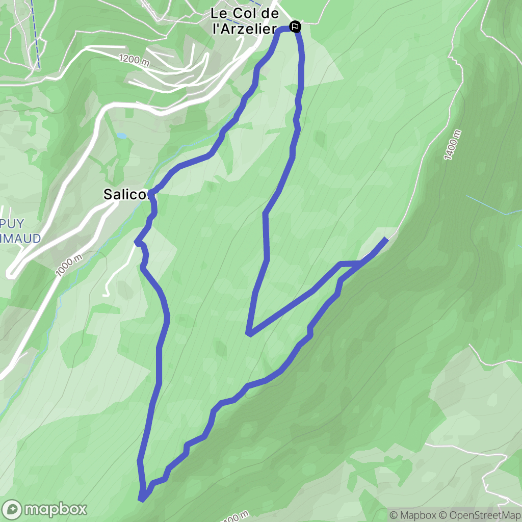 Chateau-Bernard : carte du parcours de randonnée - France