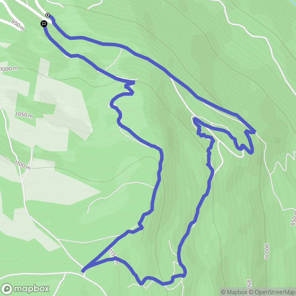 Montrouvard, Allevard : carte du parcours de randonnée - France
