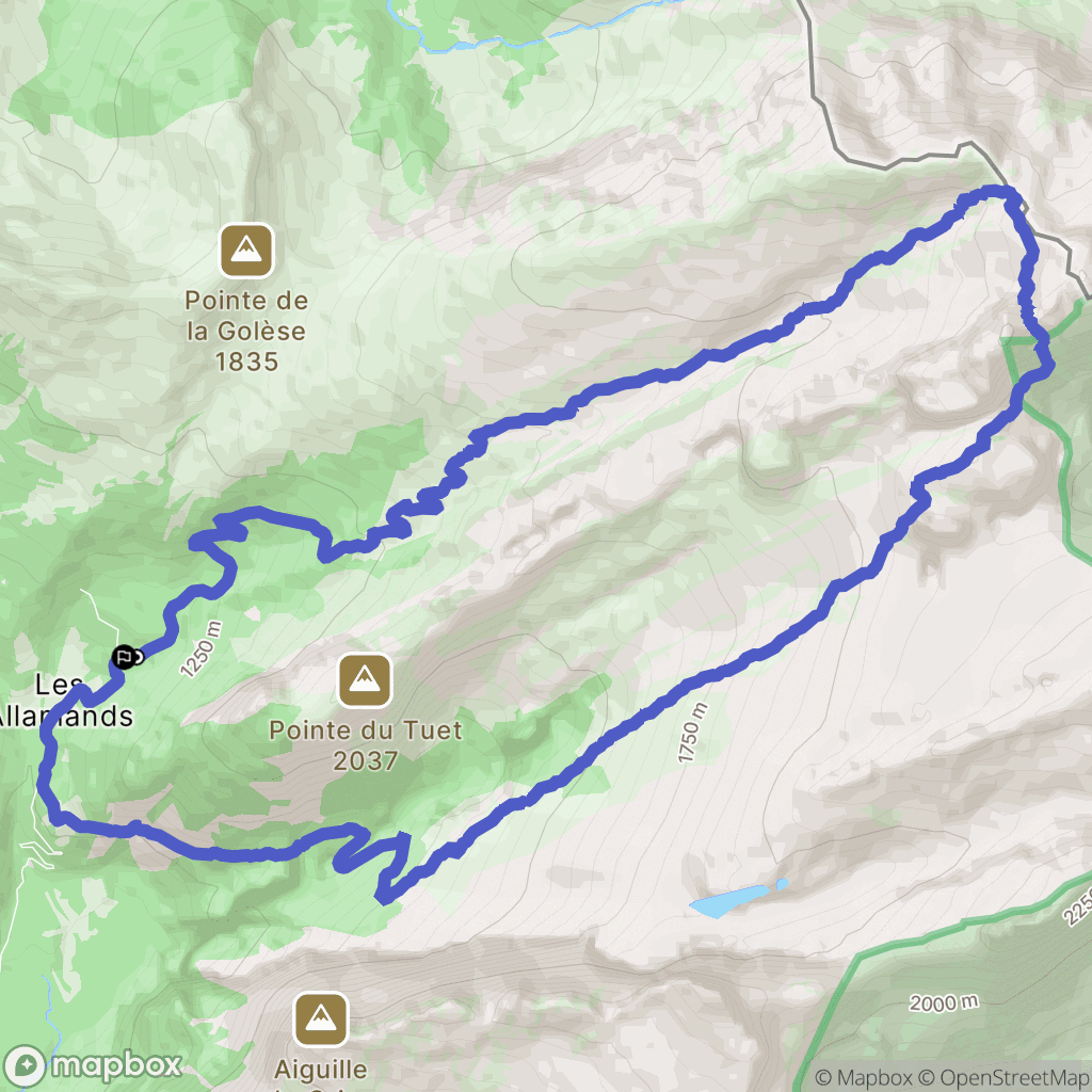 Samoëns : carte du parcours de randonnée - France