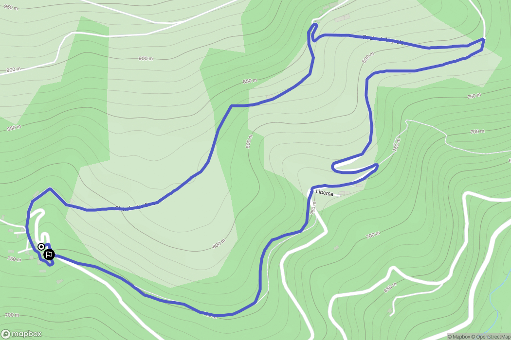 Serres-sur-Arget : carte du parcours de randonnée - France