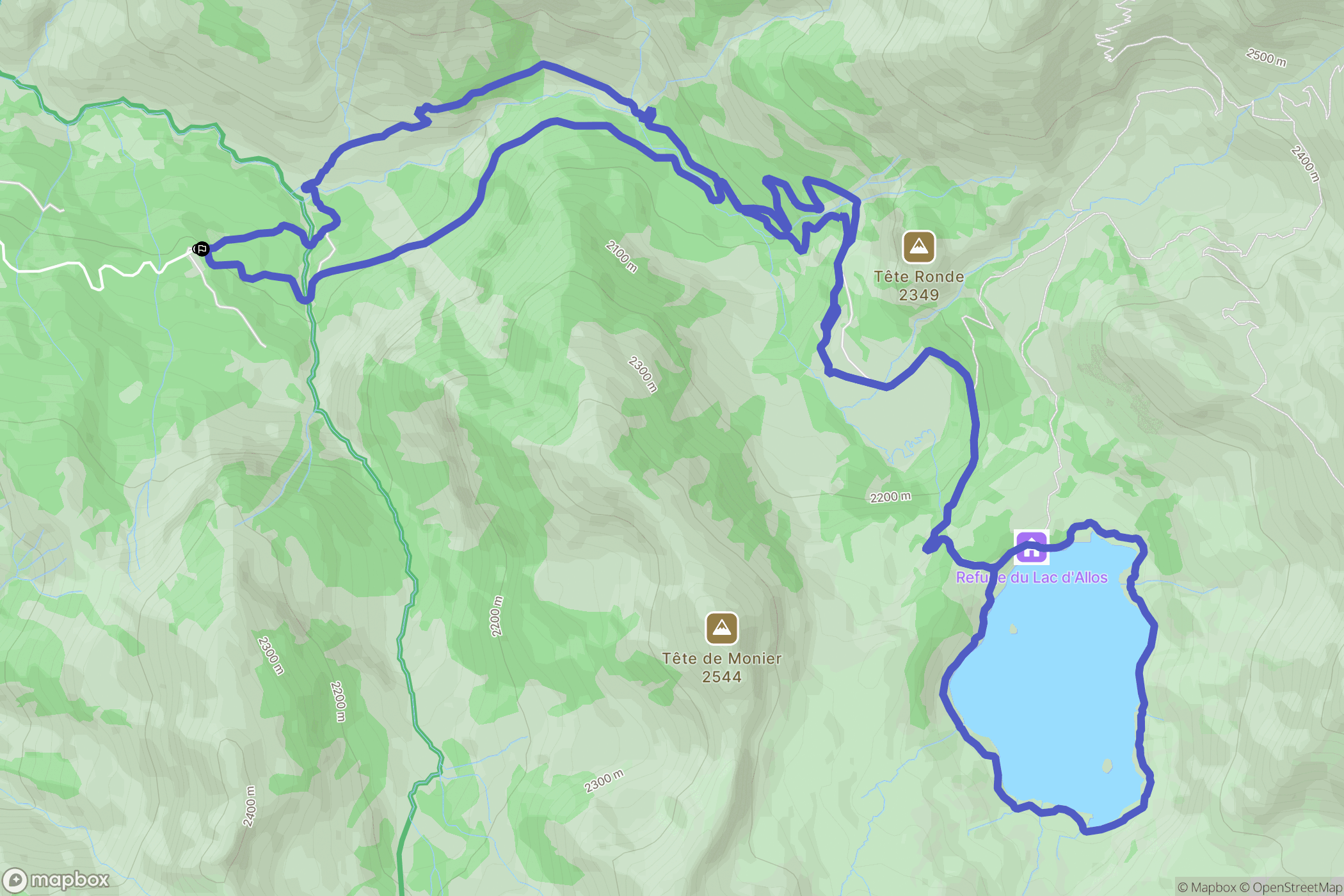Allos: routekaart voor buitenactiviteiten - France