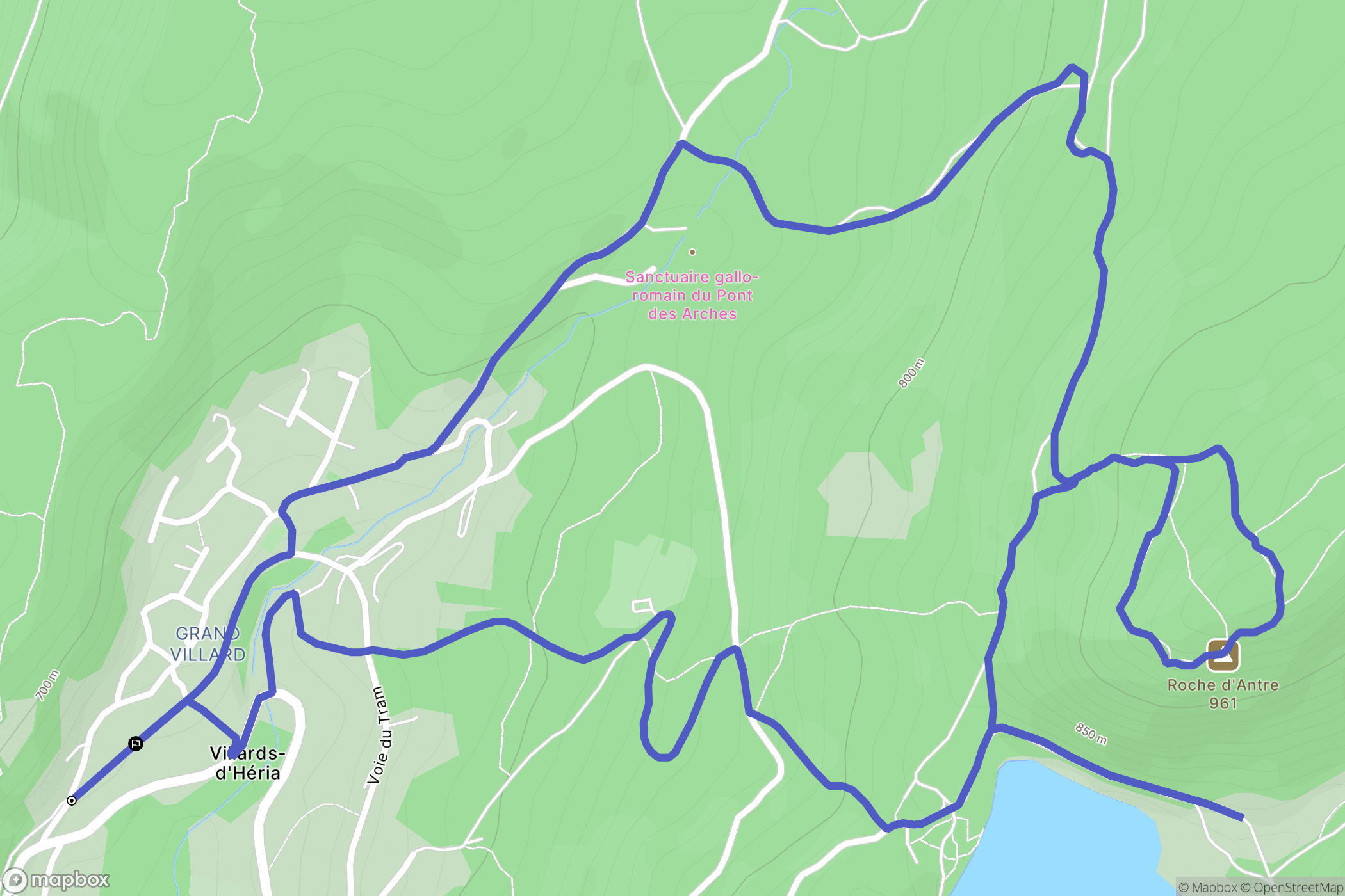 Villards-d'Héria: routekaart voor buitenactiviteiten - France