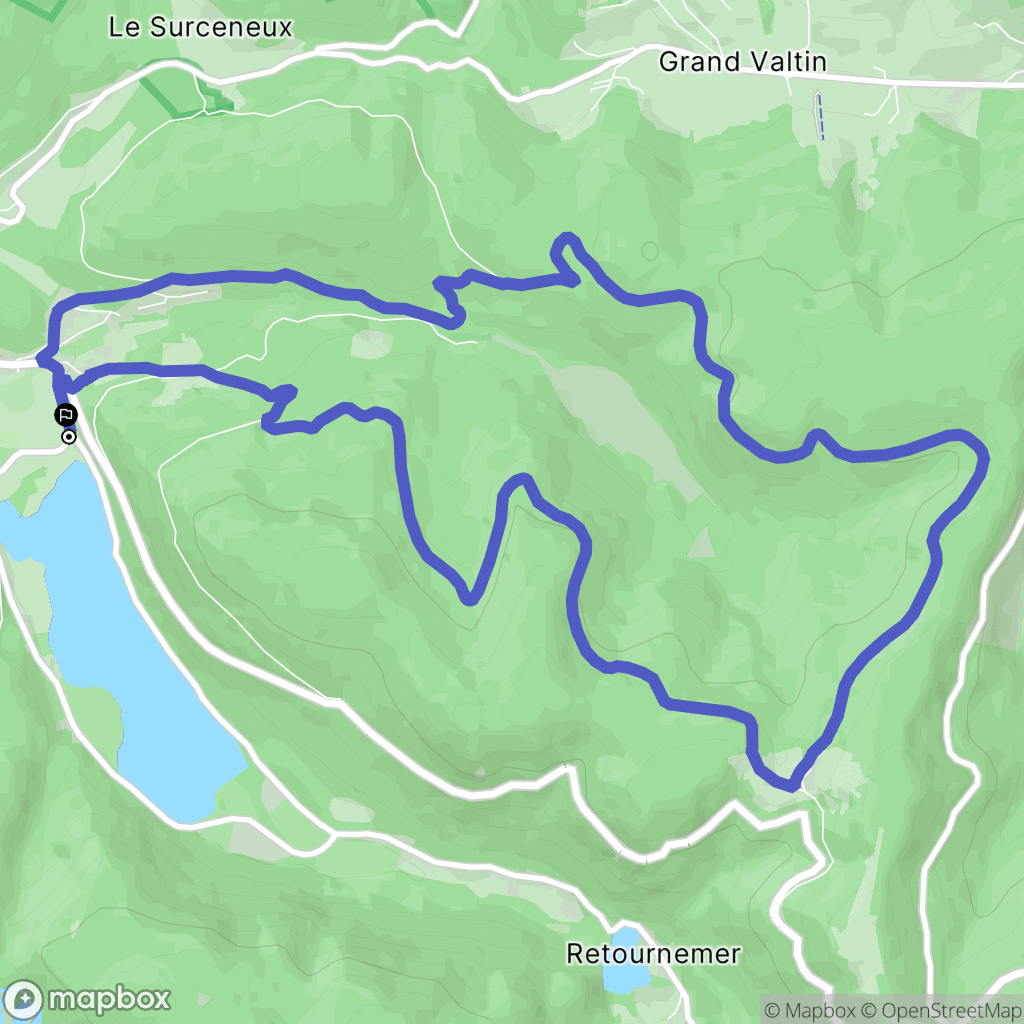 Xonrupt-Longemer : carte du parcours de randonnée - France