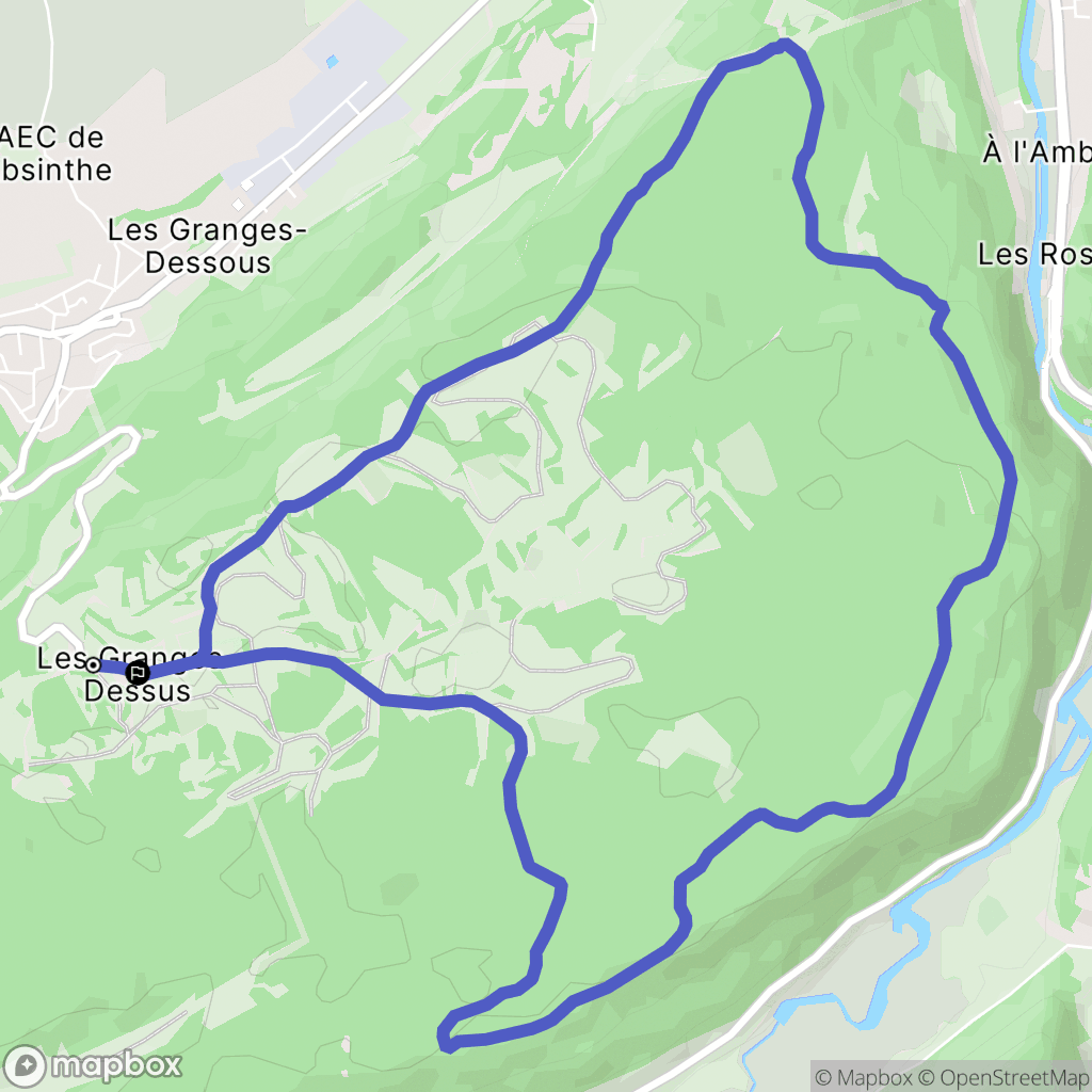 Granges-Narboz : carte du parcours de randonnée - France