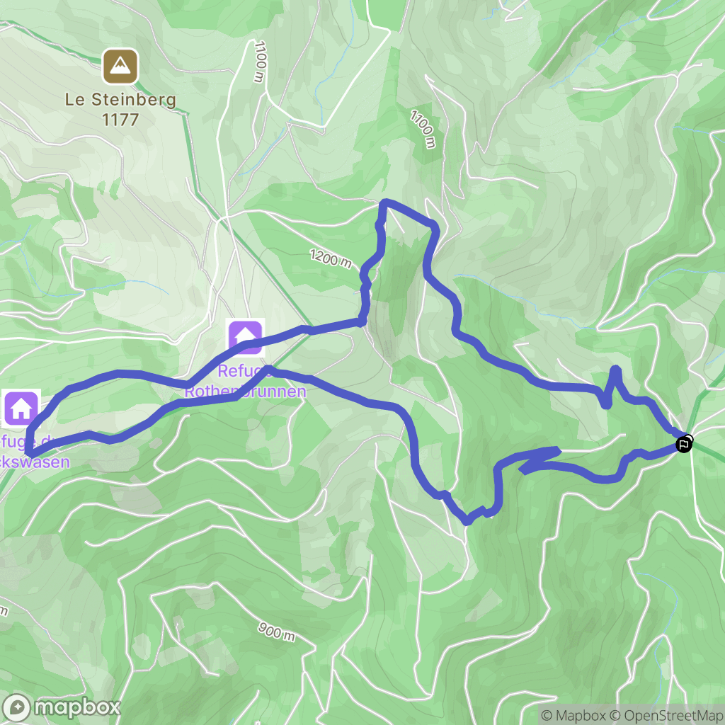 Wasserbourg : carte du parcours de randonnée - France