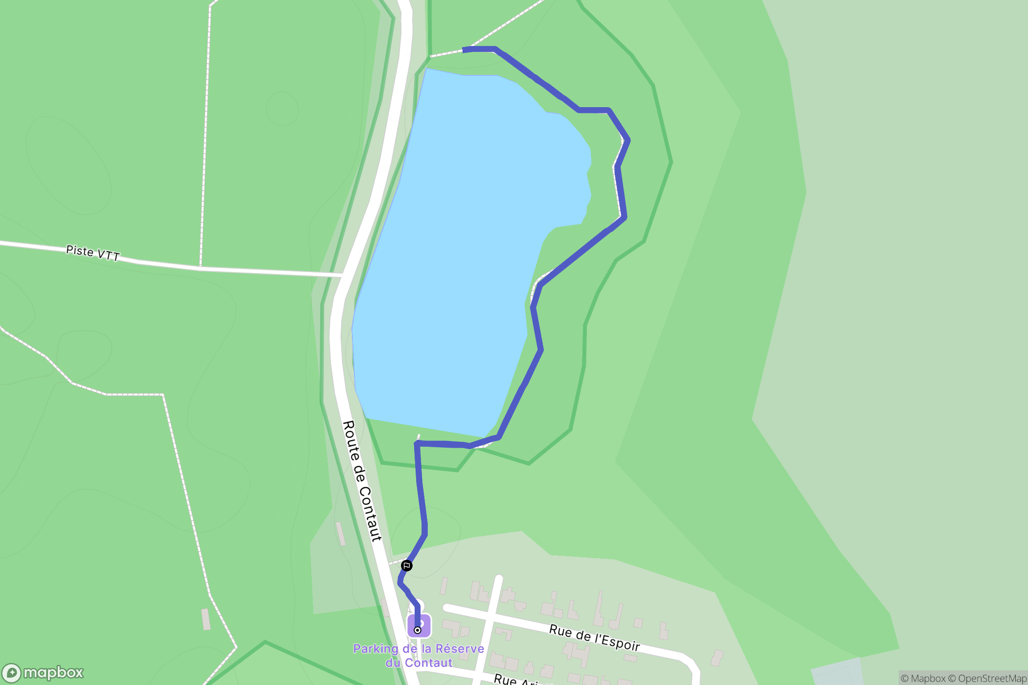 Hourtin : carte du parcours de randonnée - France