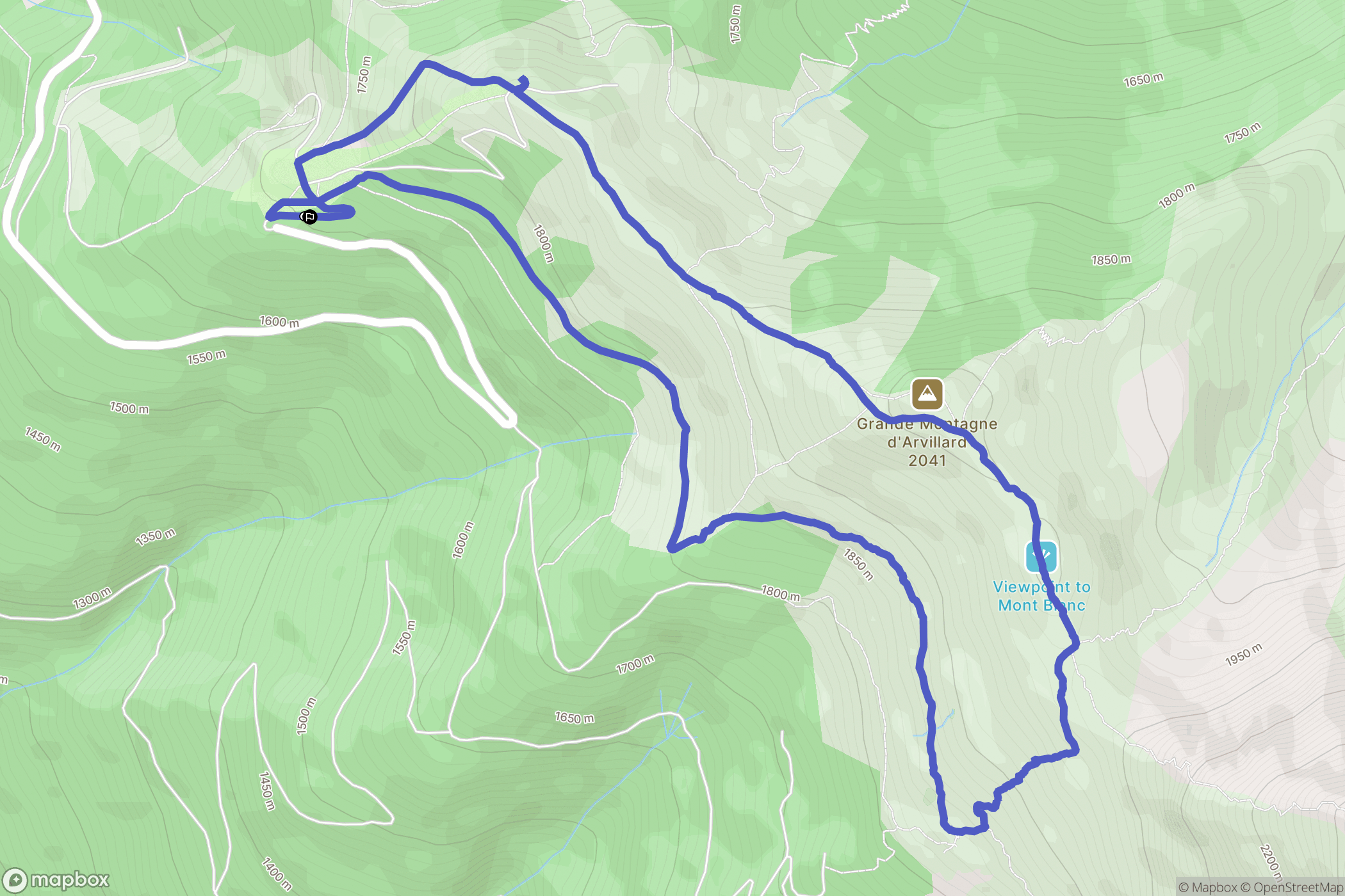 Arvillard : carte du parcours de randonnée - France