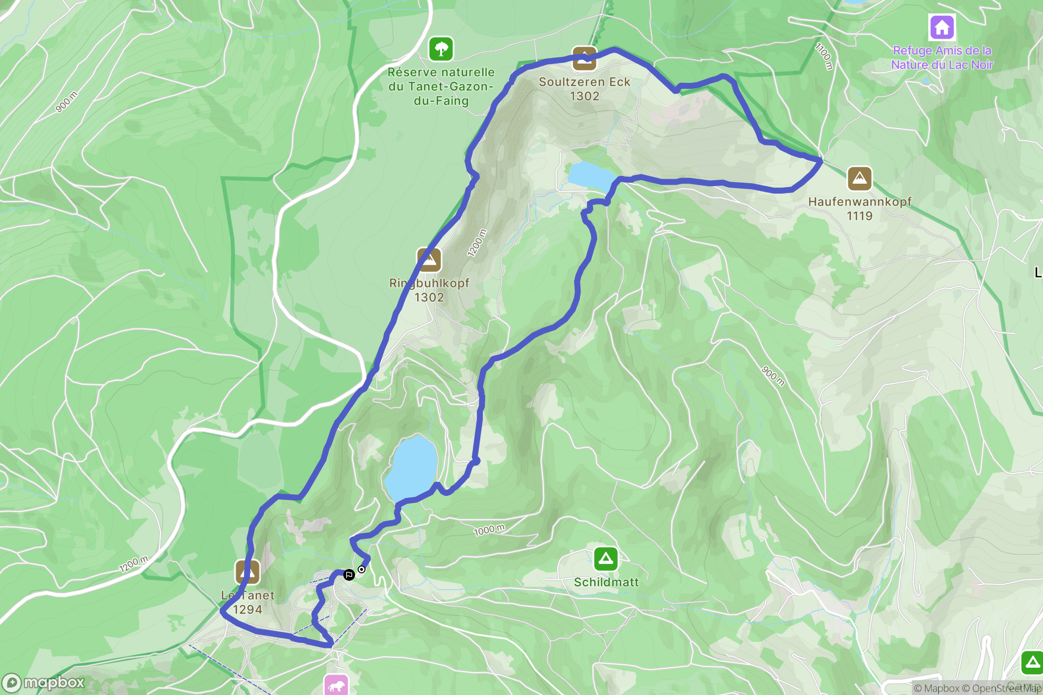 Soultzeren : carte du parcours de randonnée - France