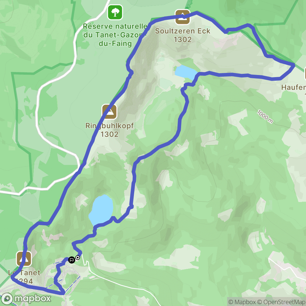 Soultzeren : carte du parcours de randonnée - France