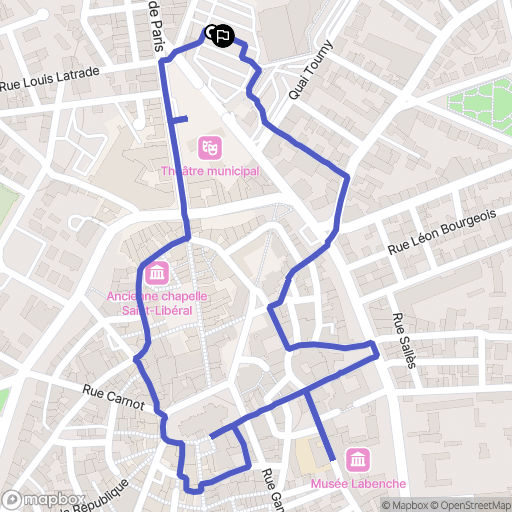 Brive-la-Gaillarde : carte du parcours de randonnée - France