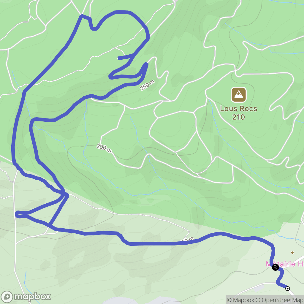 Pouzols-Minervois : carte du parcours de randonnée - France