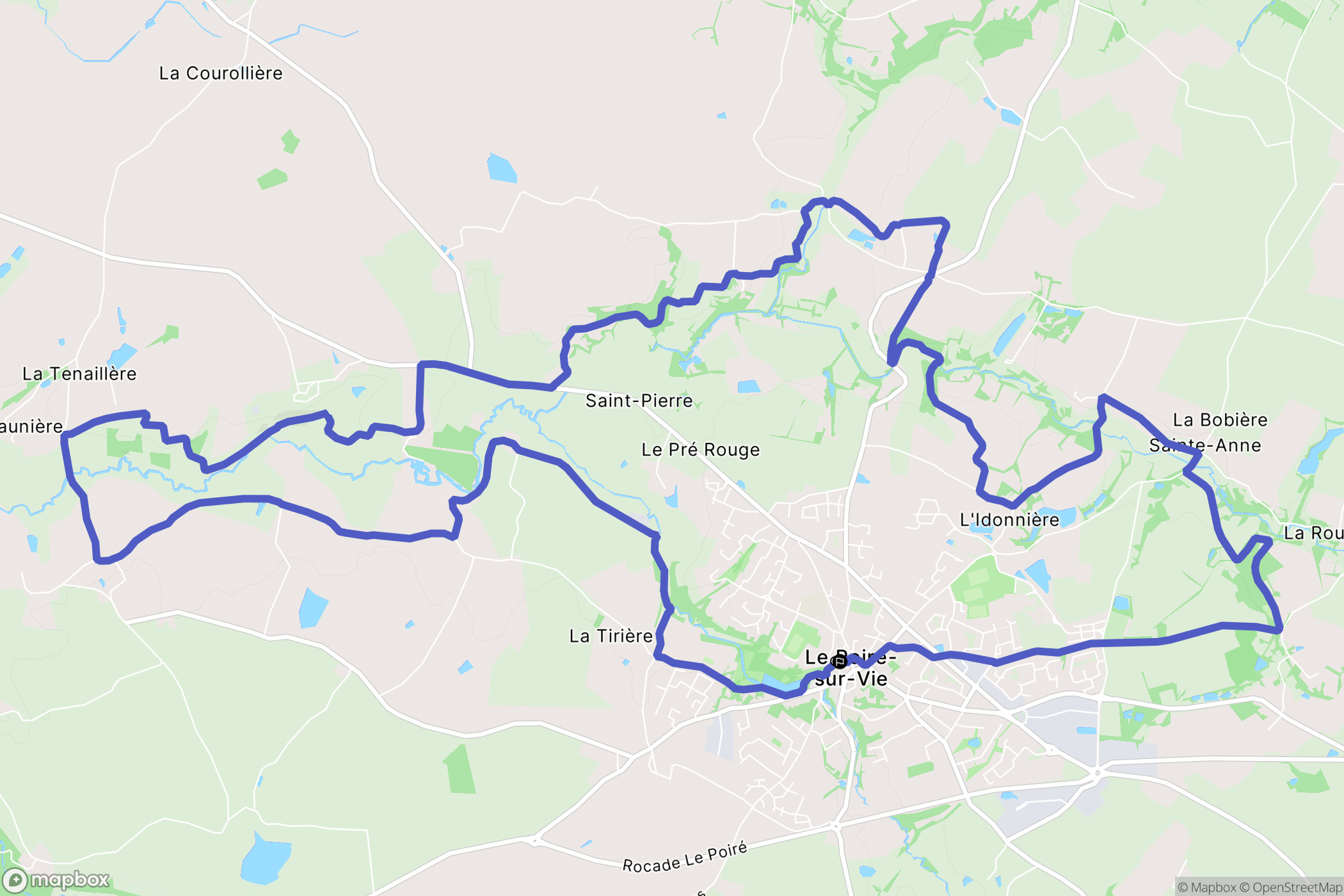 Le Poiré-sur-Vie : carte du parcours de randonnée - France