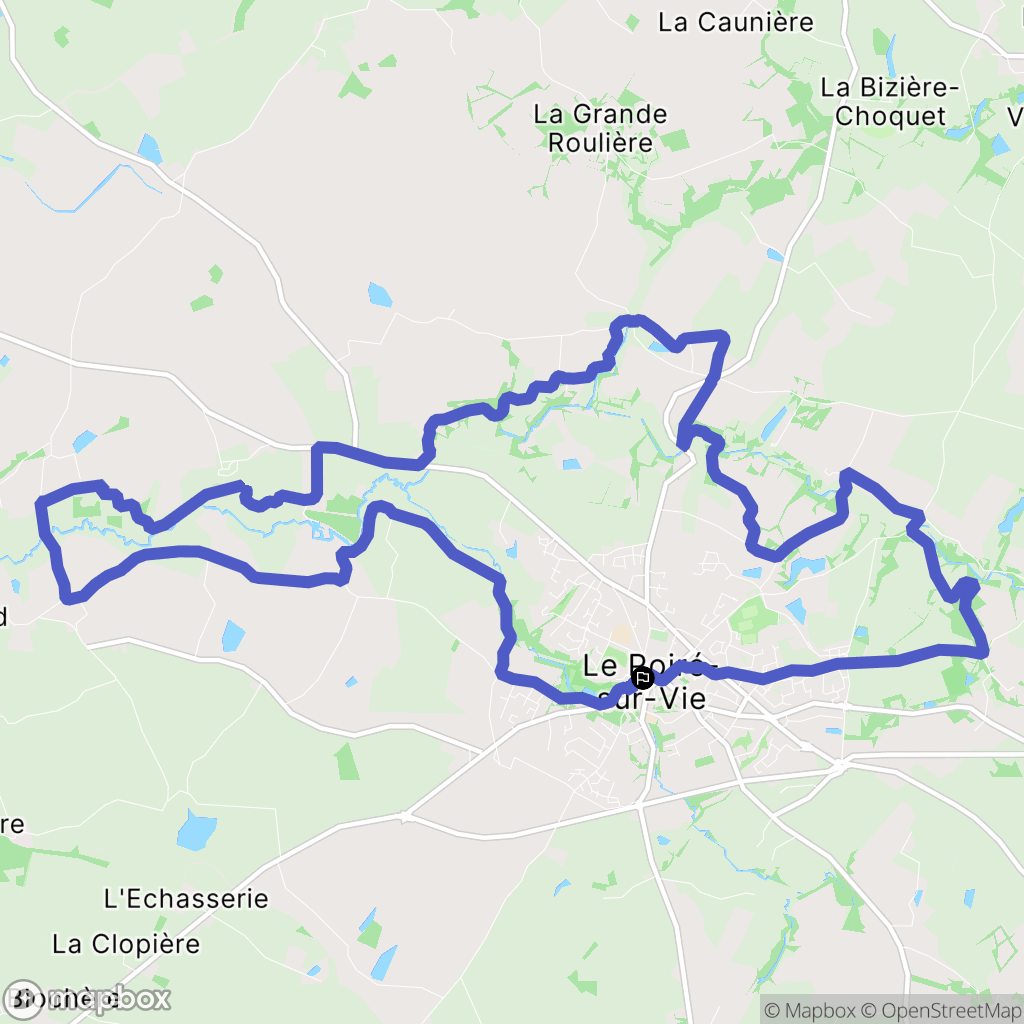 Le Poiré-sur-Vie : carte du parcours de randonnée - France