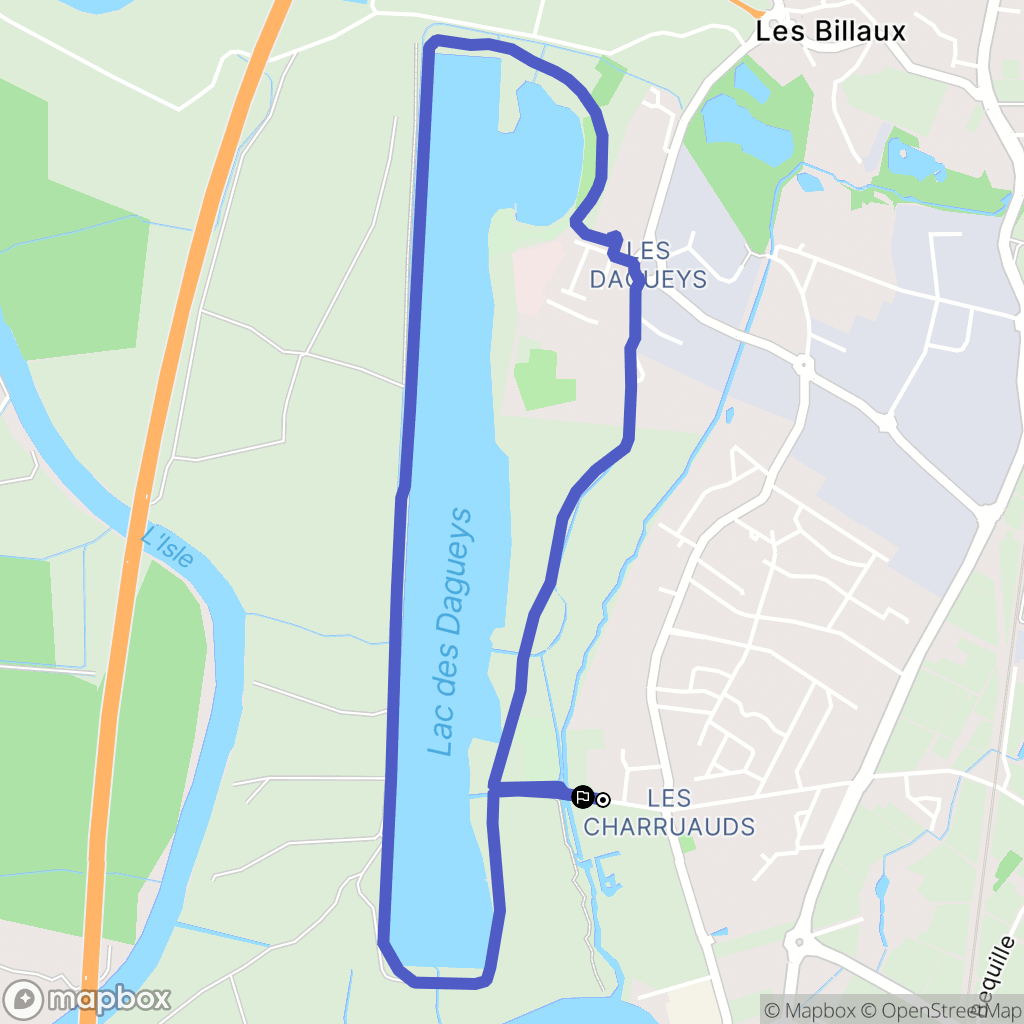 Libourne : carte du parcours de randonnée - France