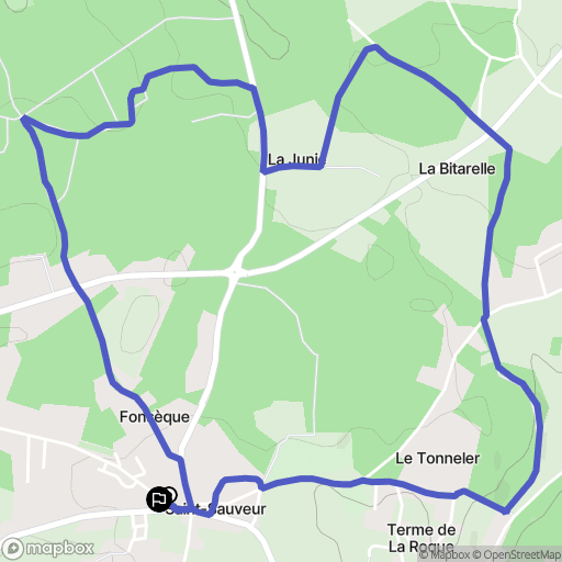Saint-Sauveur : carte du parcours de randonnée - France