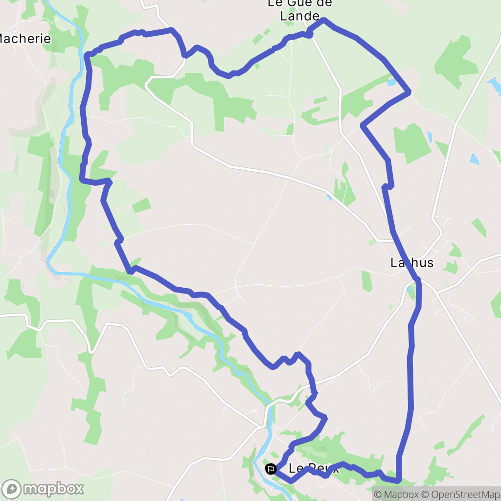 Montmorillon : carte du parcours de randonnée - France