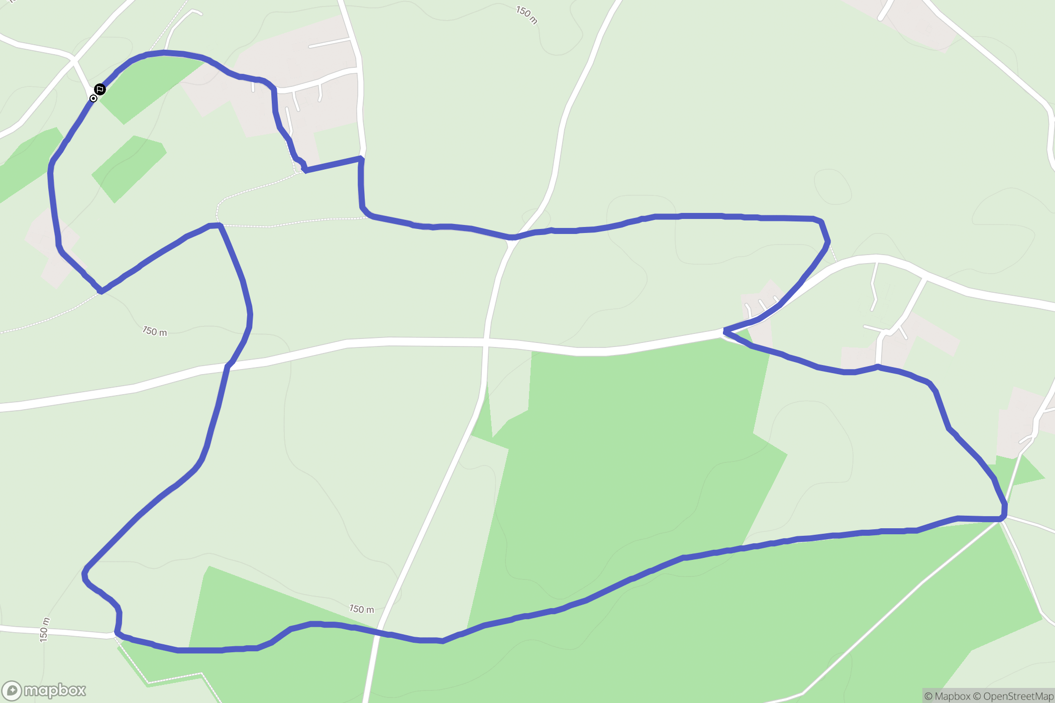 Melle : carte du parcours de randonnée - France