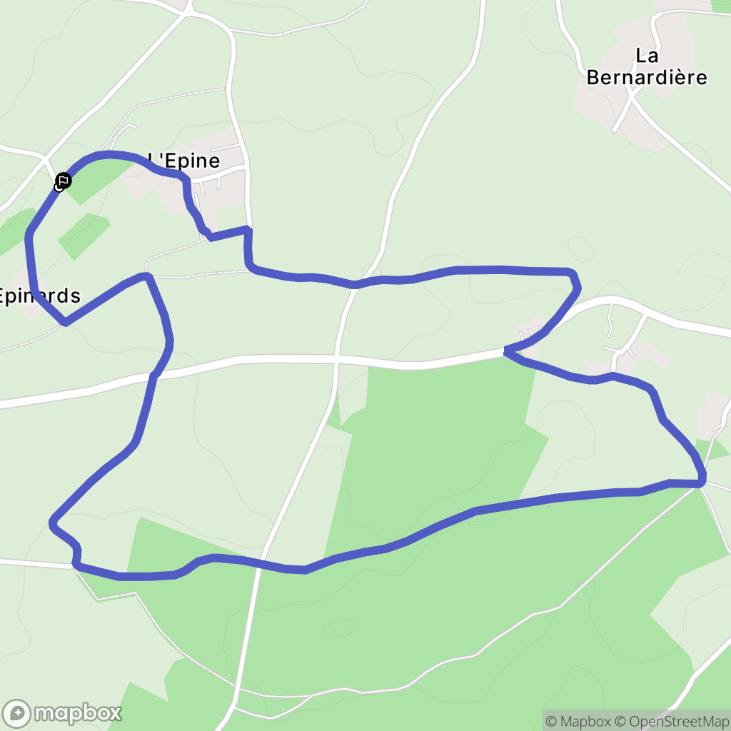 Melle : carte du parcours de randonnée - France