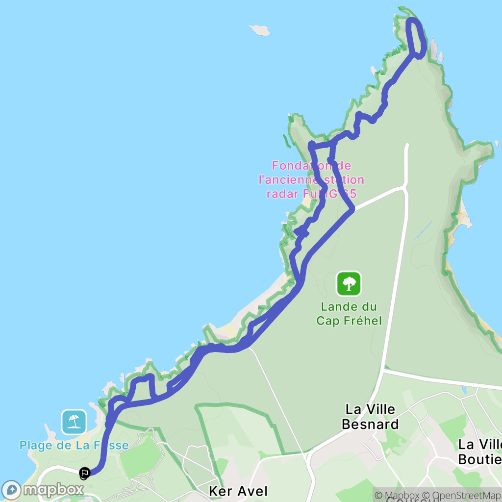 Plévenon : carte du parcours de randonnée - France