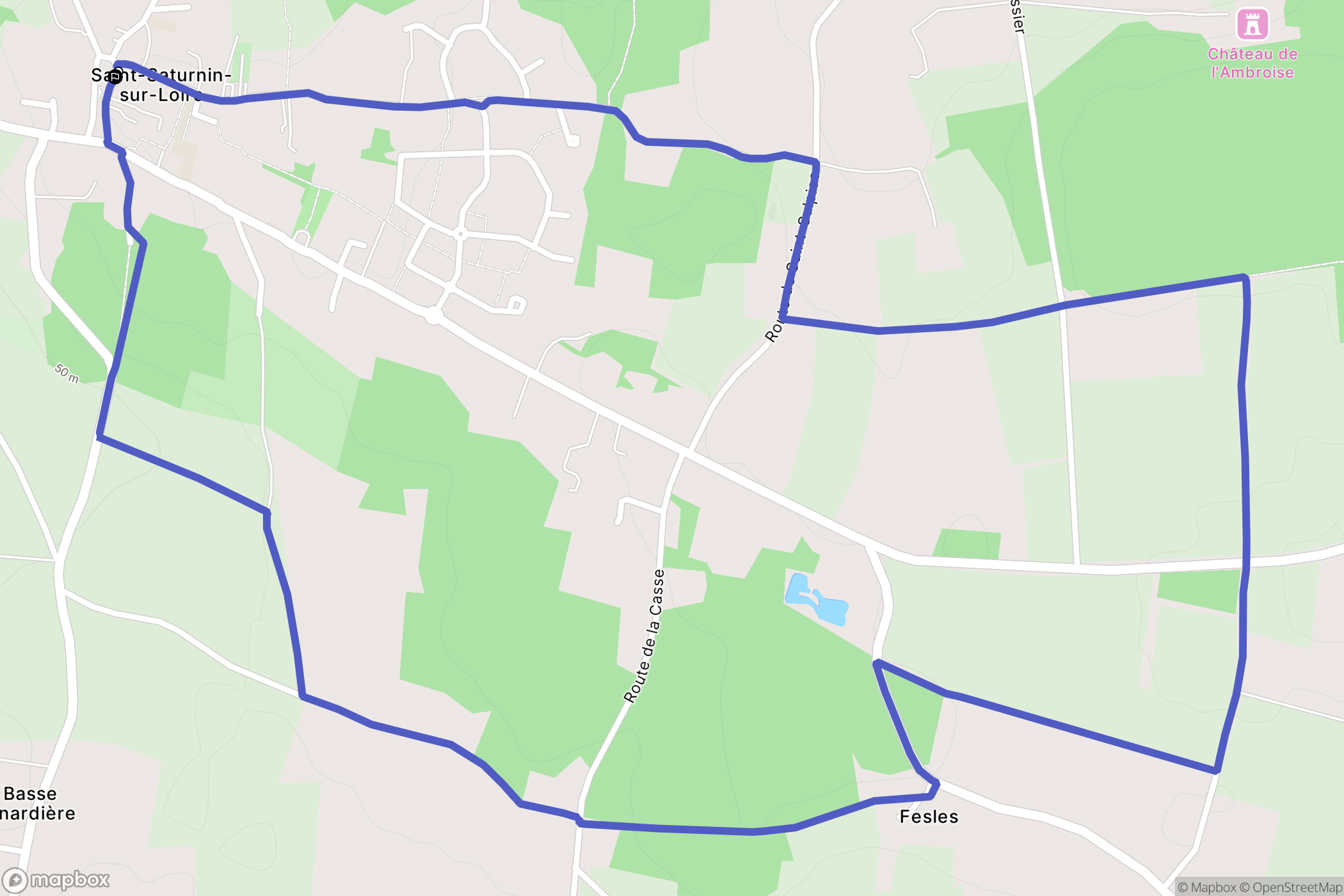 Brissac-Loire-Aubance : carte du parcours de randonnée - France