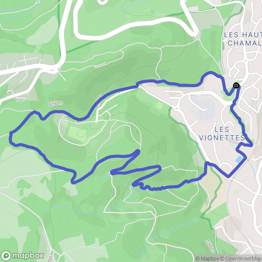 Chamalières : carte du parcours de randonnée - France