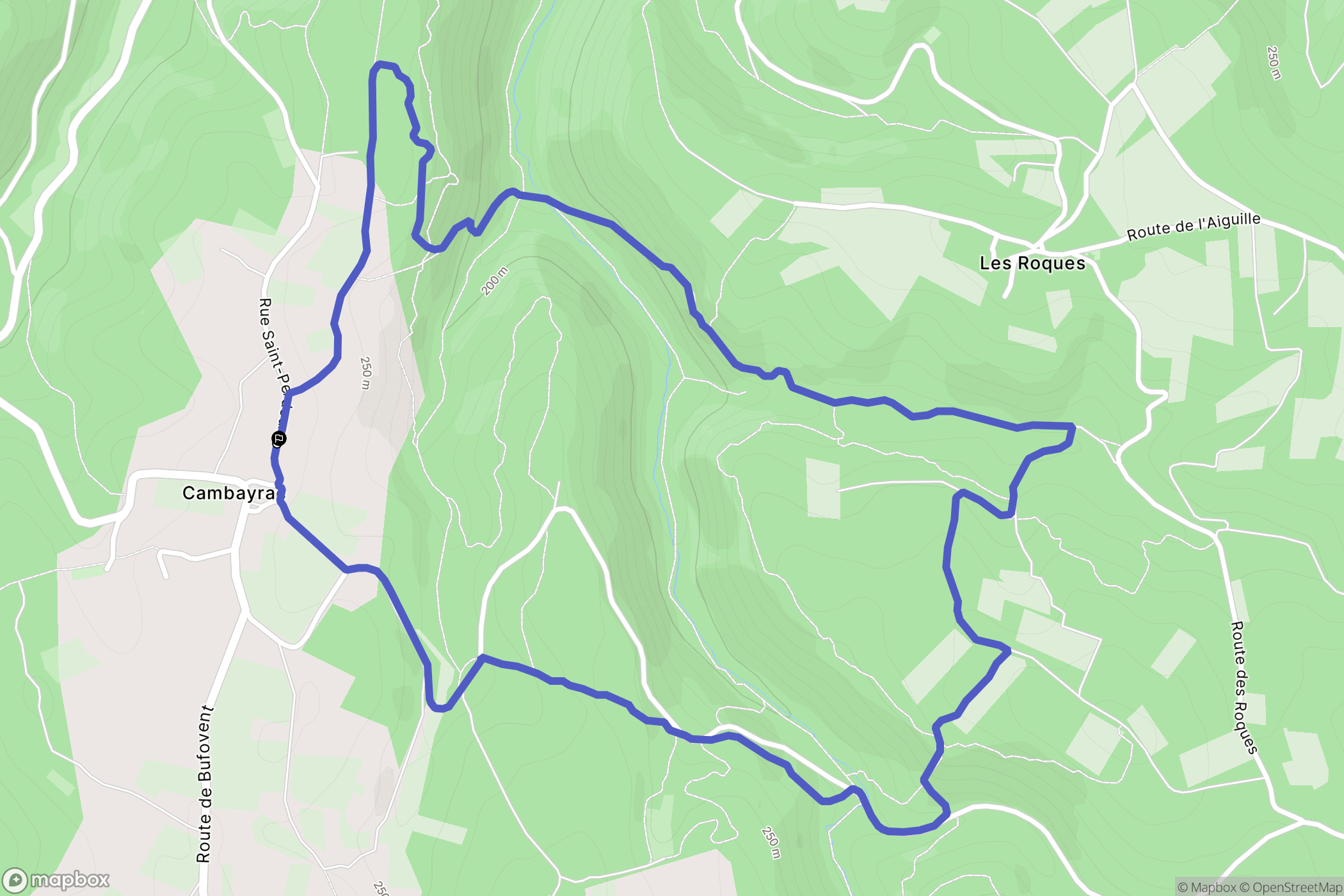 Cambayrac : carte du parcours de randonnée - France